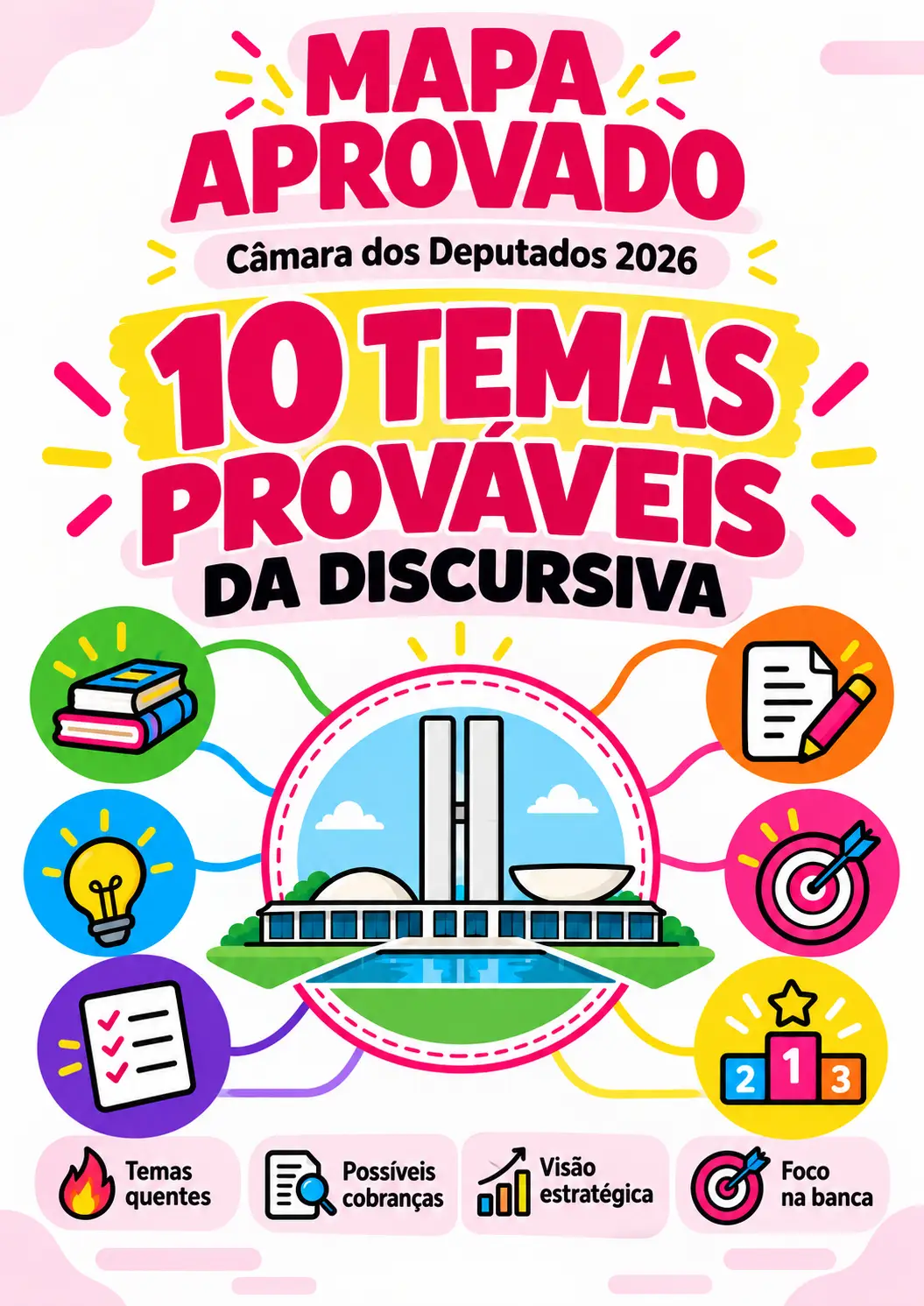 Capa do bônus 10 Temas Prováveis da Discursiva